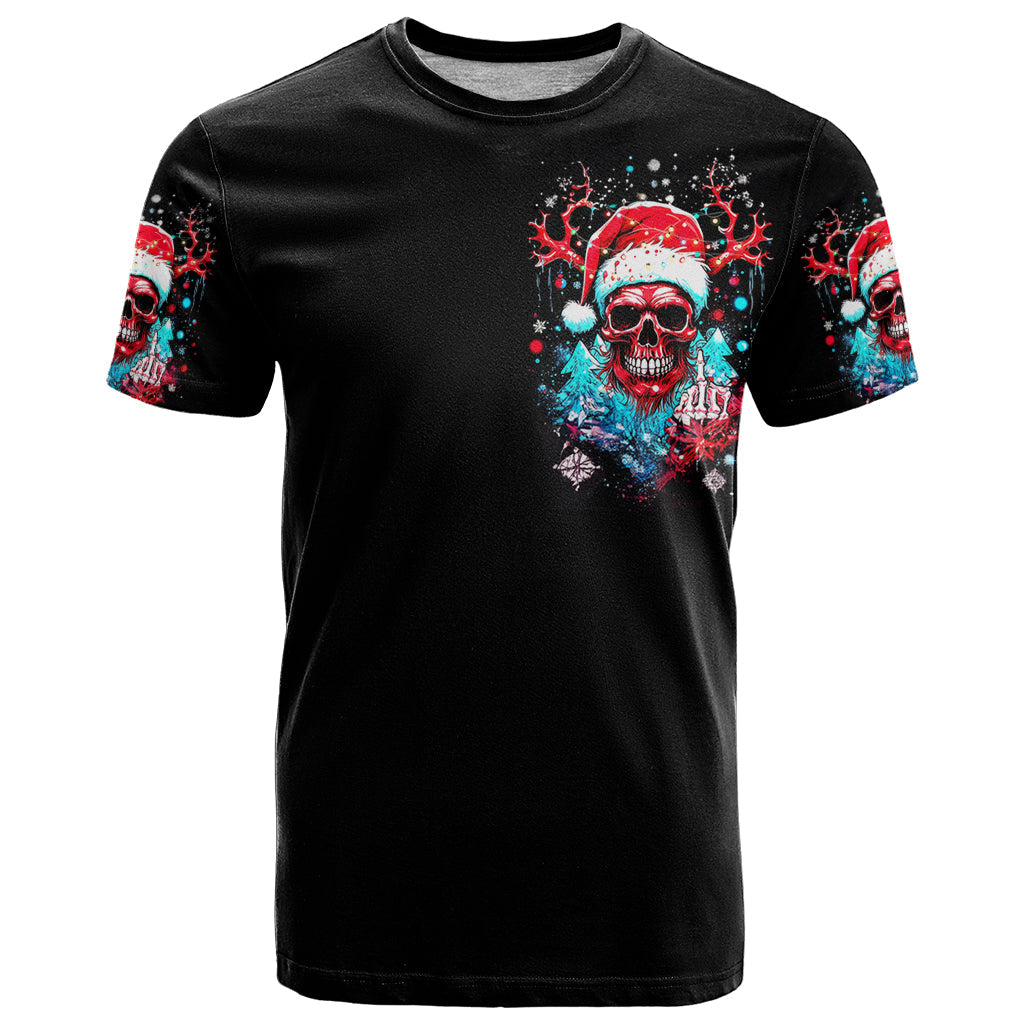 Skull Santa Claus T-Shirt It's Beginning To Look A Lot Like Fuck This Graphic Tee