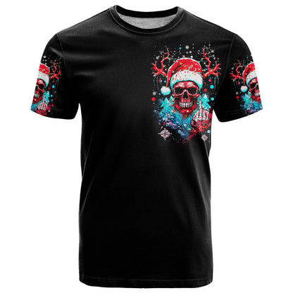 Skull Santa Claus T-Shirt It's Beginning To Look A Lot Like Fuck This Graphic Tee
