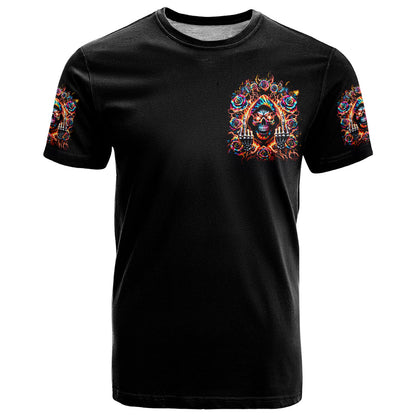 Flower Skull T-Shirt One Day Say Fuck Itt All And Let My Demons Out Graphic Tee