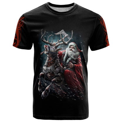 Viking Santa Claus T-Shirt Vahalla Santa Clau Coming Graphic Tee