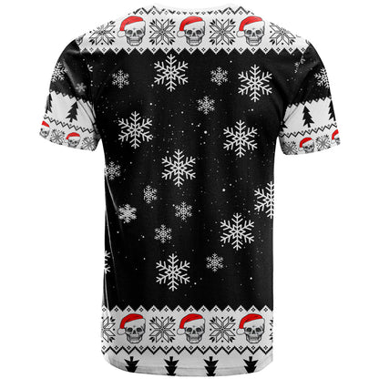 Skull Santa T-Shirt Tree Skull Santa Ugly Christmas Graphic Tee
