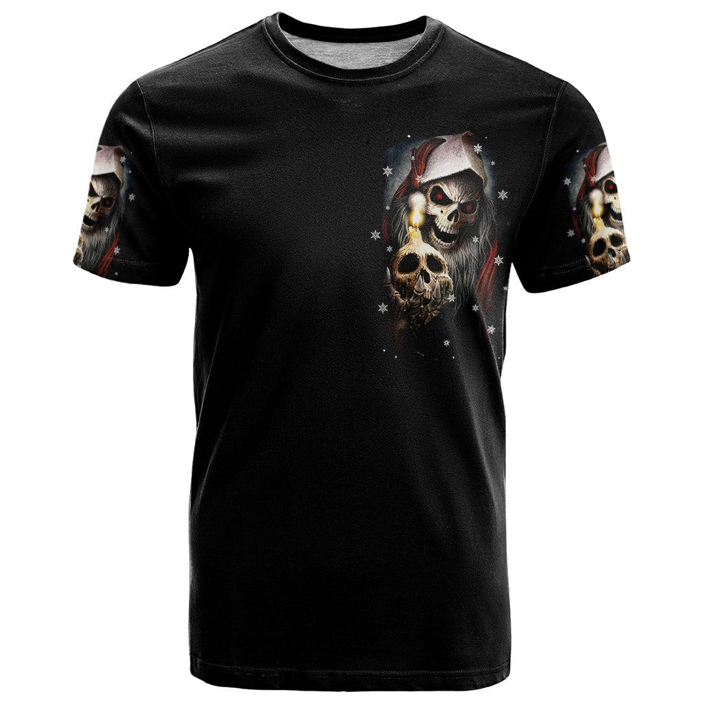 Skeleton Santa Claus T-Shirt Sorry Santa Naughty Just Feels So Nice Graphic Tee