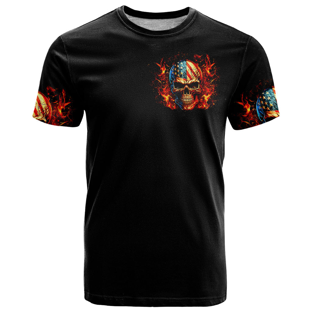 Fire Skull T-Shirt My Demon Hide Inside My Head Graphic Tee