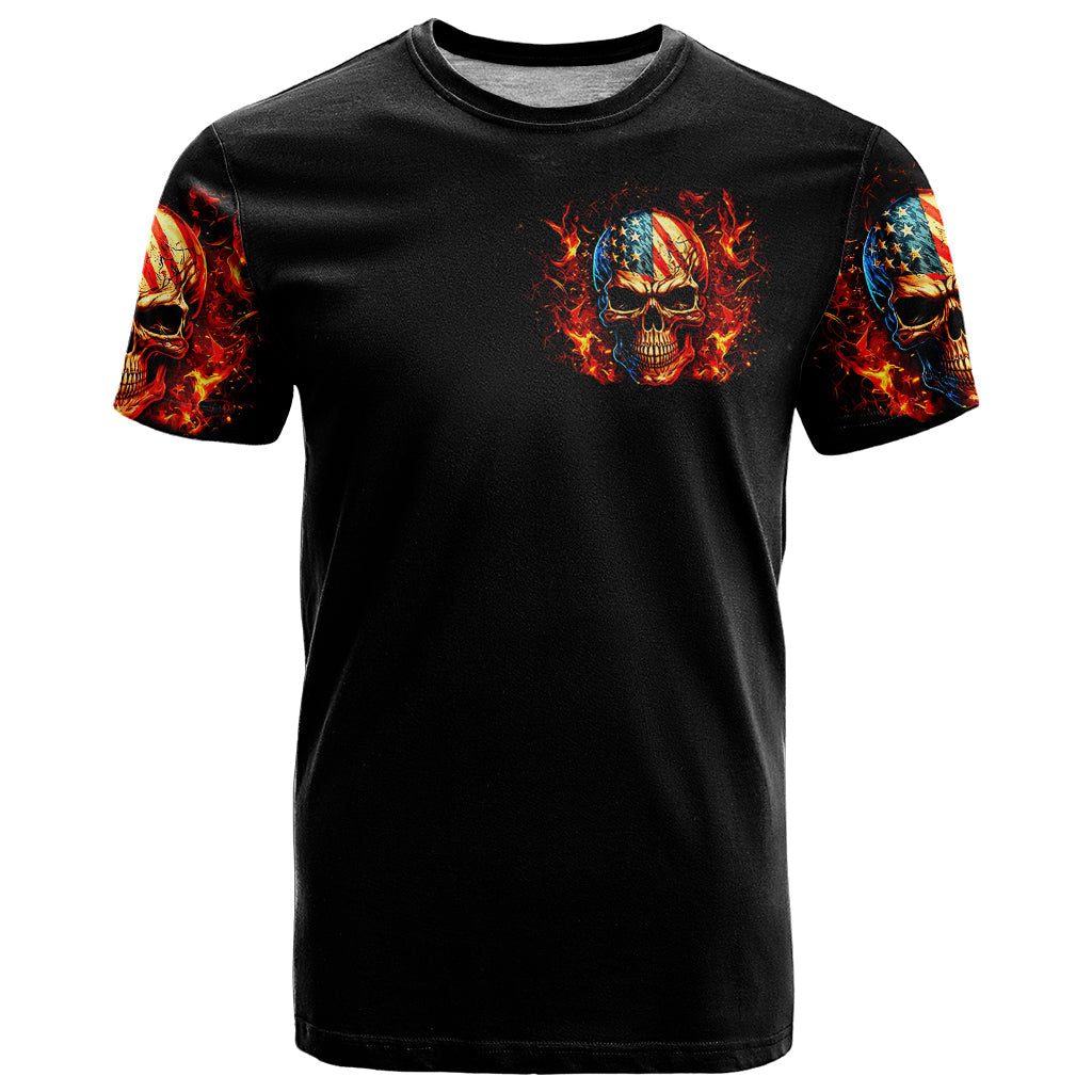 Fire Skull T-Shirt My Demon Hide Inside My Head Graphic Tee