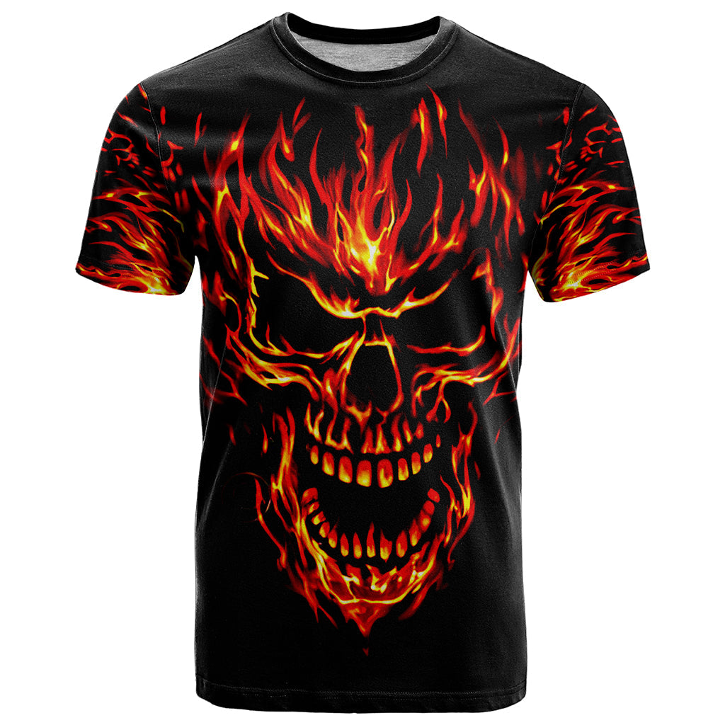 Flame Skull T-Shirt SKull Face Inside Me Graphic Tee