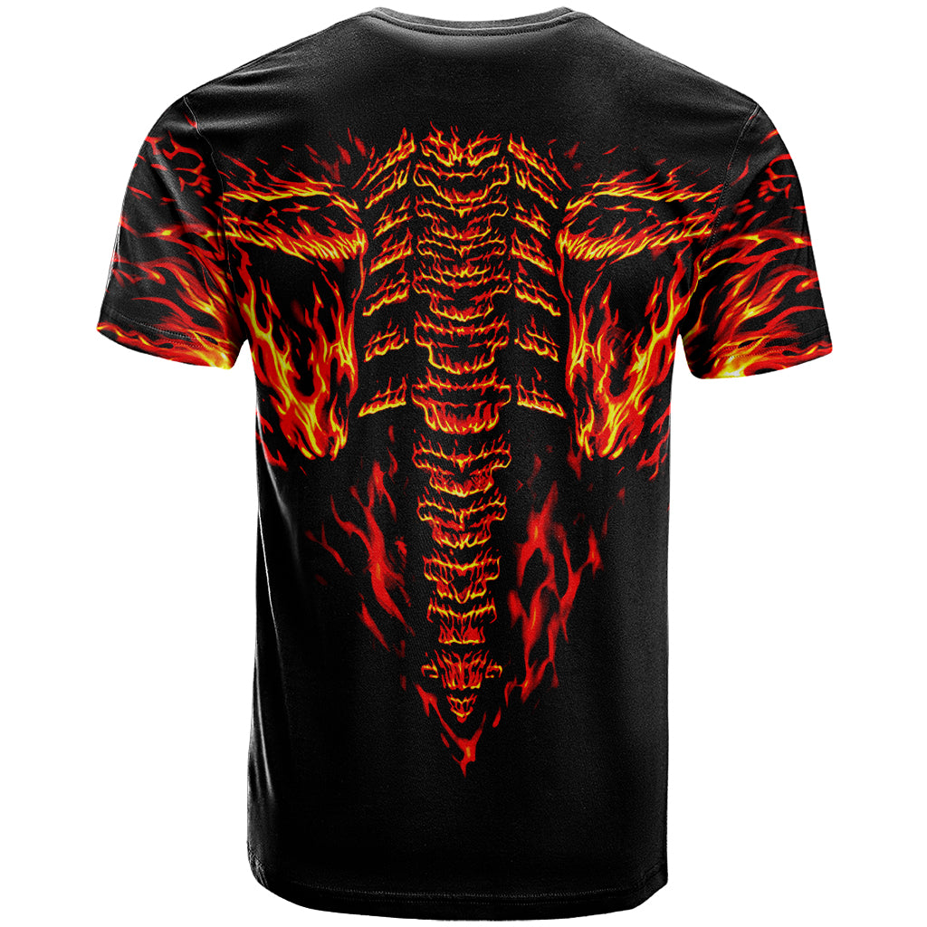 Flame Skull T-Shirt SKull Face Inside Me Graphic Tee