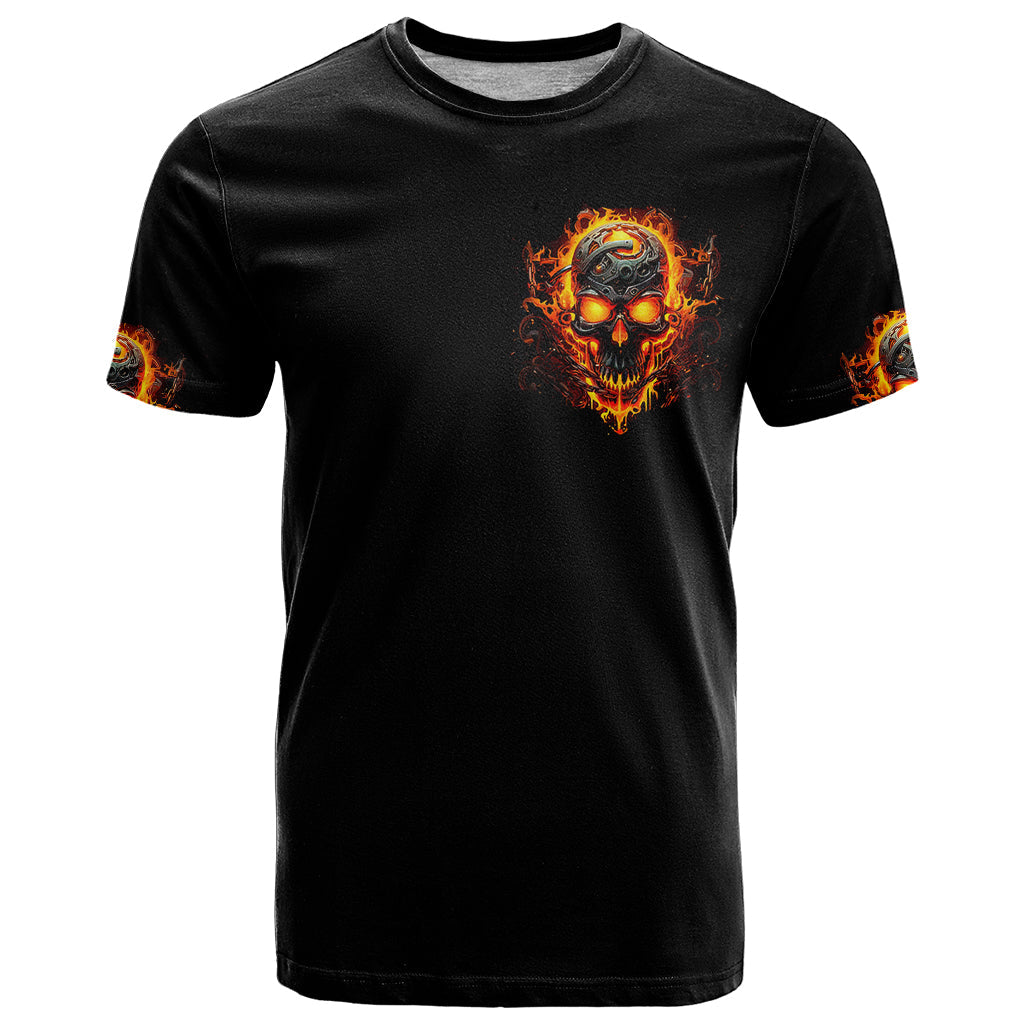 Flame Skull T-Shirt I Can Fix Stupid But That Hurt Graphic Tee