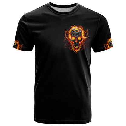 Flame Skull T-Shirt I Can Fix Stupid But That Hurt Graphic Tee