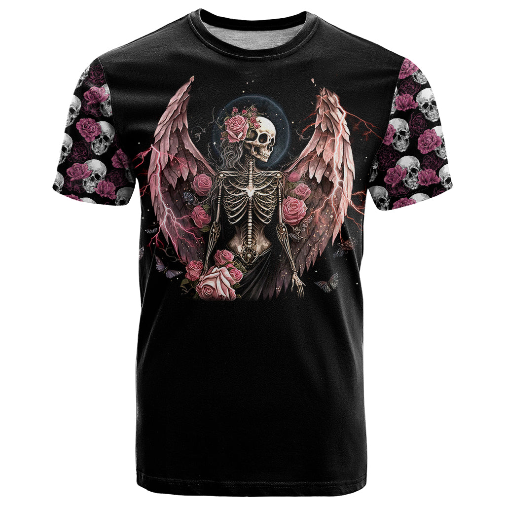 Angel Skull T-Shirt She Whispered Back Iam The Storm Graphic Tee