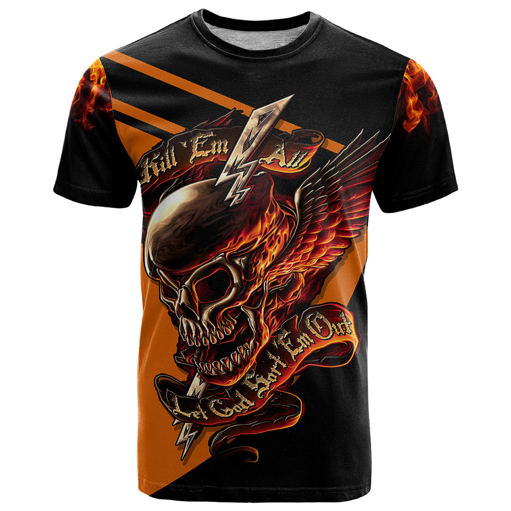 Wings Skull T-Shirt Kill Them All Graphic Tee