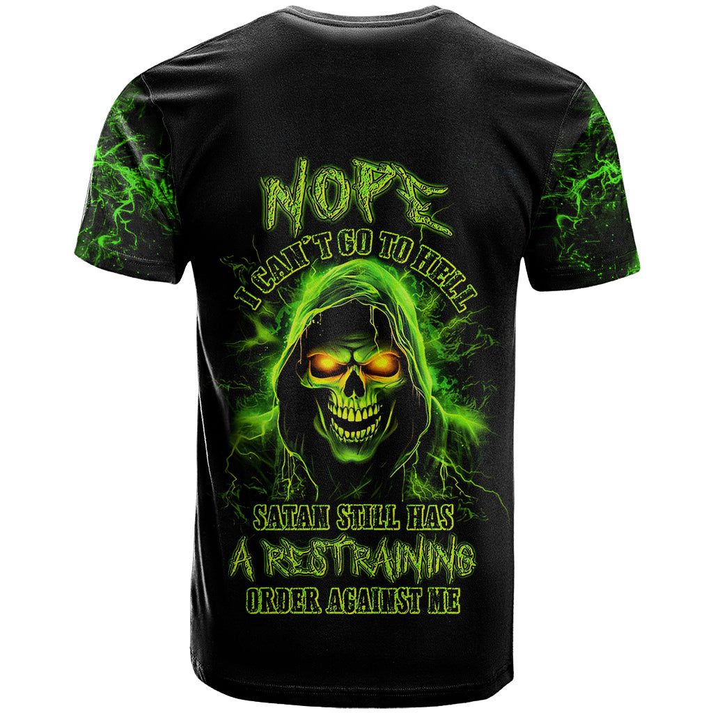 Thunder Skull T-Shirt Satan Still Has A Restrainning Order Against Me Graphic Tee