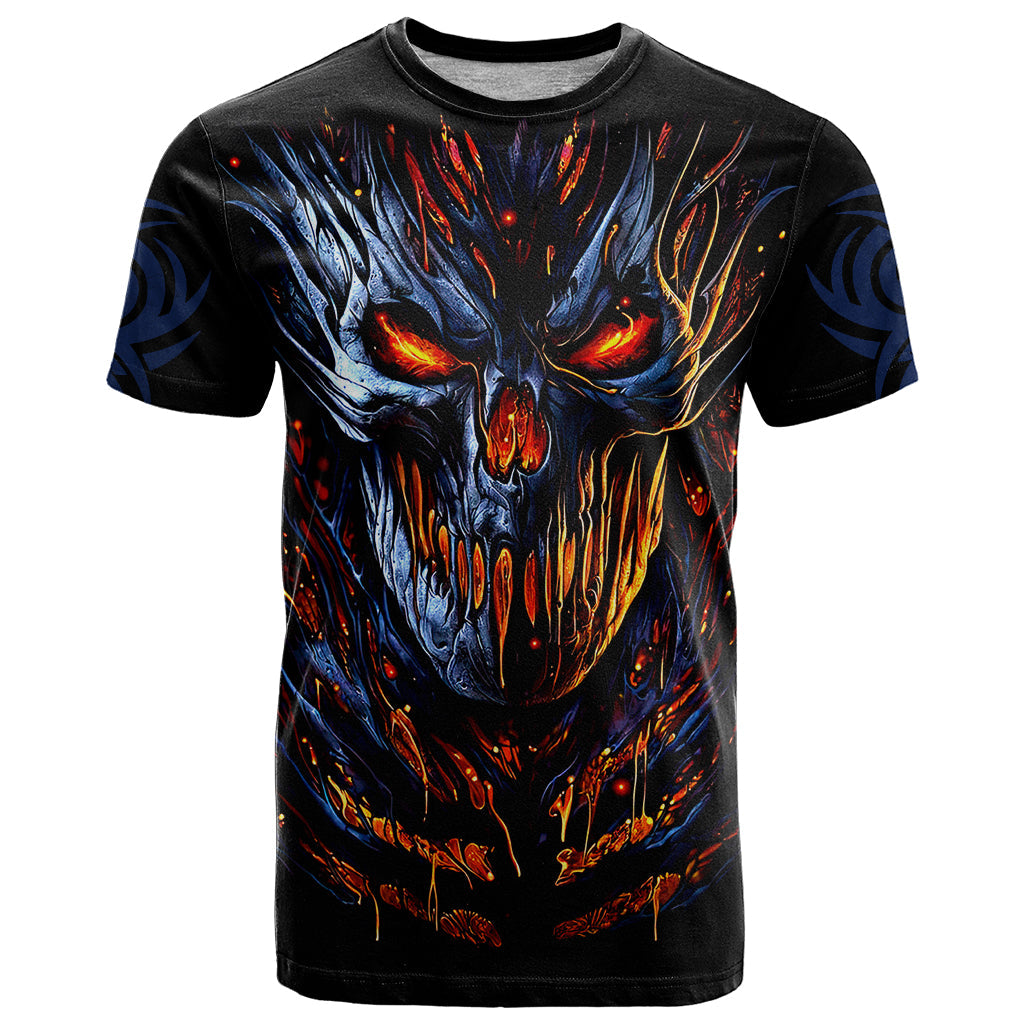 Devil Skull T-Shirt Devil Face Scream Graphic Tee