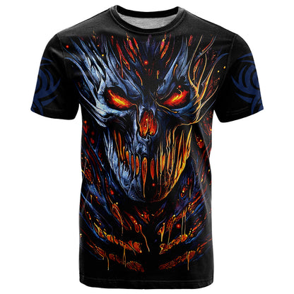 Devil Skull T-Shirt Devil Face Scream Graphic Tee