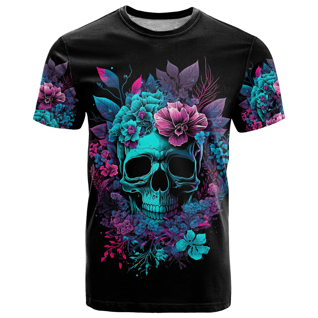 Wings Skull T-Shirt Want To Be Karma Fairy Rose Skull Graphic Tee