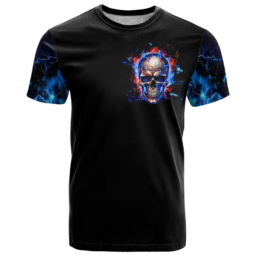 Fire Skull T-Shirt Your Demon Hide Under Your Bed Graphic Tee