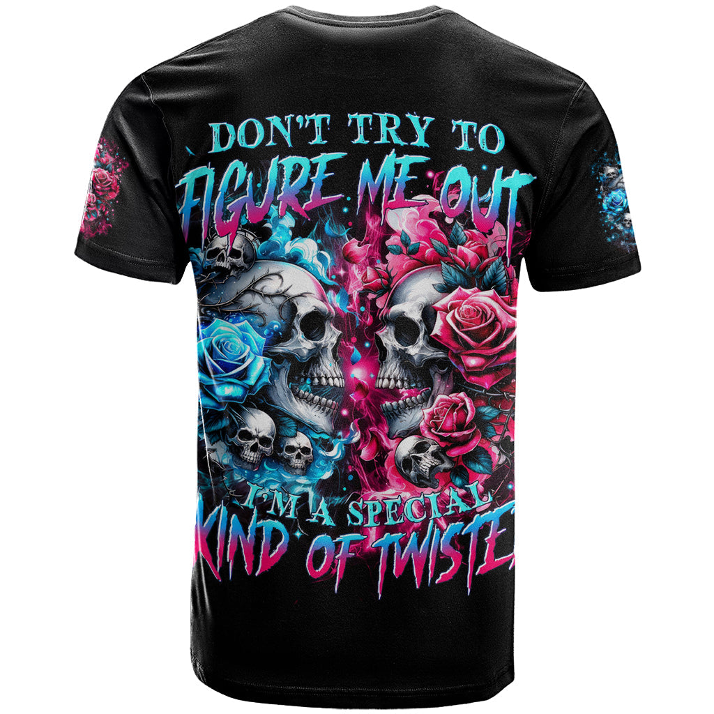 Couple Skull T-Shirt Don't Try To Figure Me Out I'm Special Graphic Tee