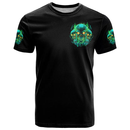 Flame Skull T-Shirt Fuck You You Fuckin Fuck Graphic Tee