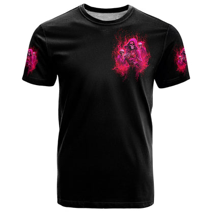 Flame Skull T-Shirt I Have 3 Sides Quite Sweet Funny Crazy And The Side You Never See Graphic Tee