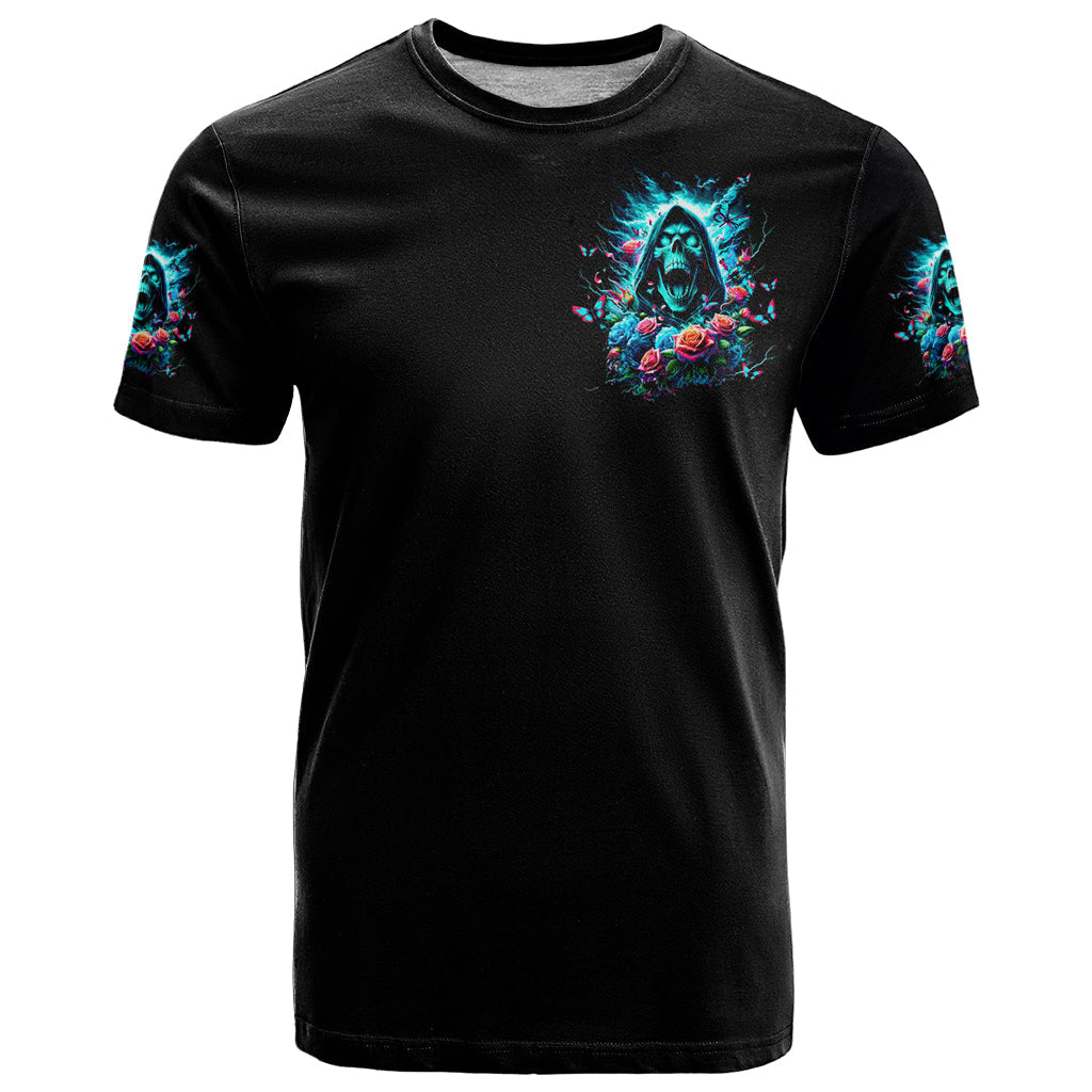 Rose Skull T-Shirt She Whispered Back Iam The Storm Graphic Tee