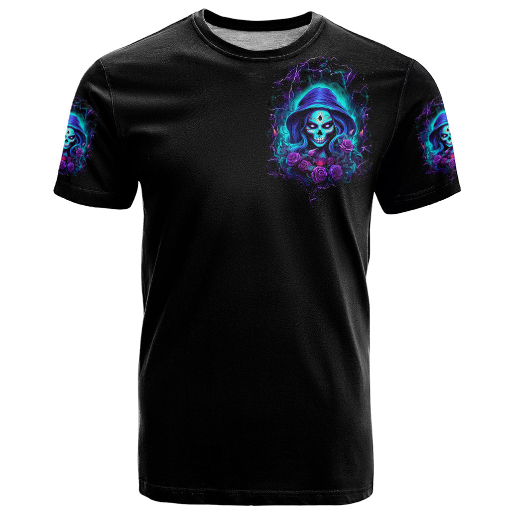Skull Lady T-Shirt Rose Skull She Whispered Back Iam The Storm Graphic Tee