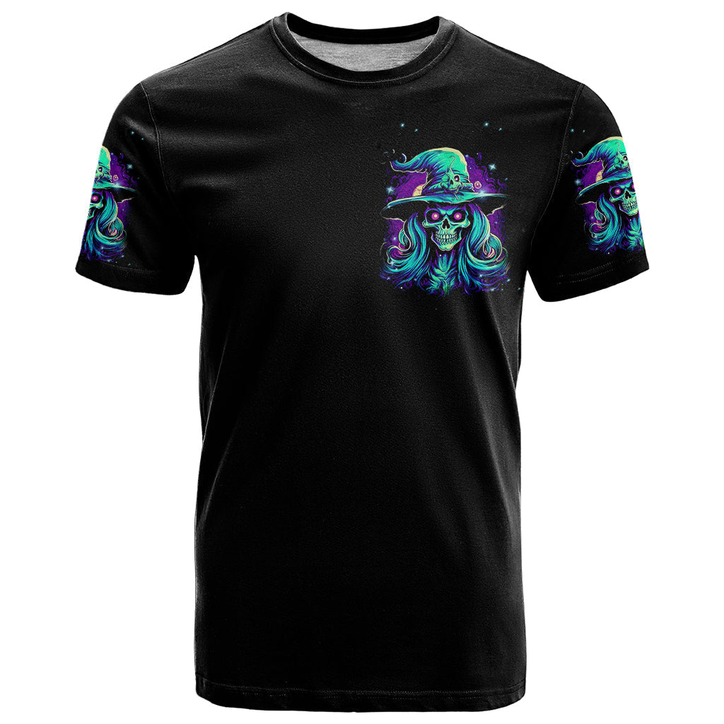 Witch Skull T-Shirt Skull Witch Hello Darkness My Old Friend Graphic Tee