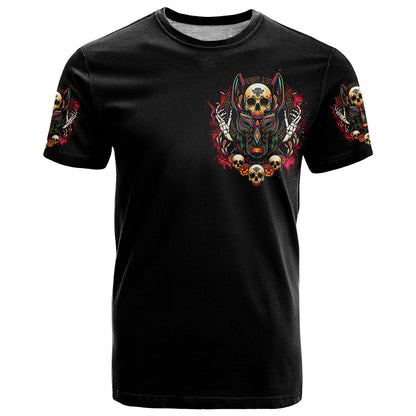 Anubis Skull T-Shirt Skull Anubis Don't Try To Figured Me Out Graphic Tee