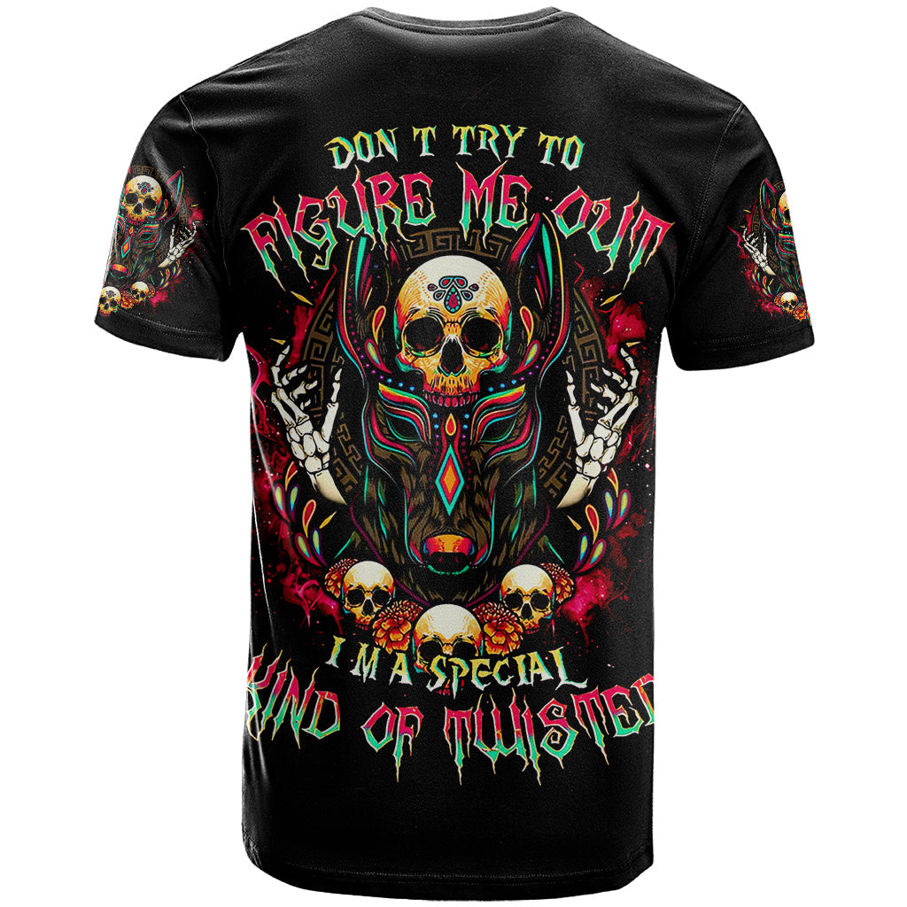 Anubis Skull T-Shirt Skull Anubis Don't Try To Figured Me Out Graphic Tee
