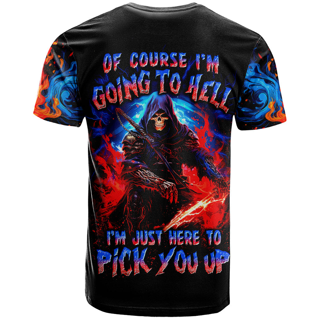 Death Skull T-Shirt Of Course I'm Going To Hell Graphic Tee