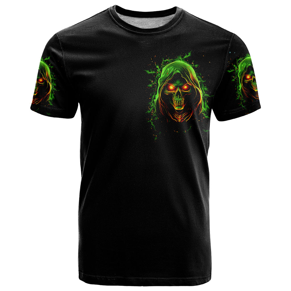 Fire Death Skull T-Shirt The Only Thing That Can Stop Is Me Graphic Tee