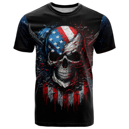 Vintage Skull T-Shirt American Skull Vintage Graphic Tee