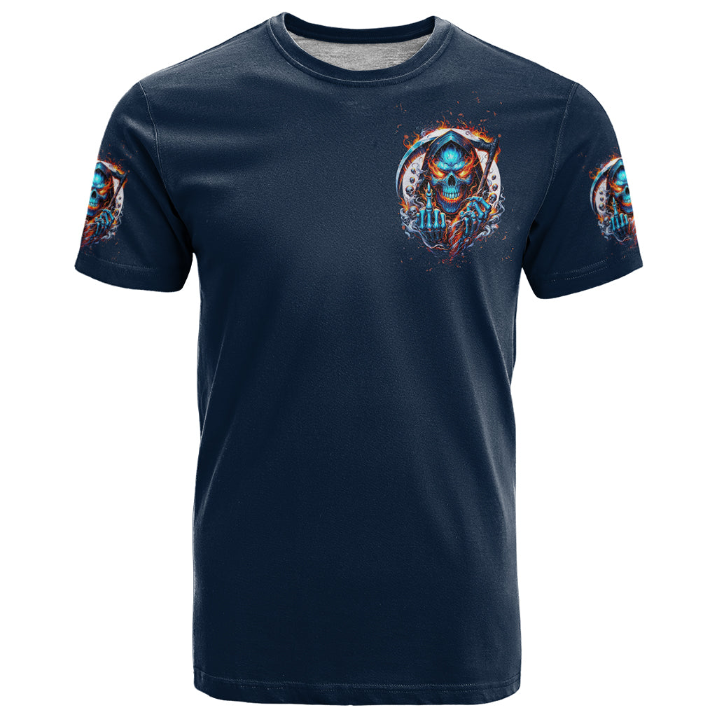 Reaper Skull T-Shirt My Give A Fuck Is Broken But My Go Fuck Yourself Is Fully Functional Graphic Tee