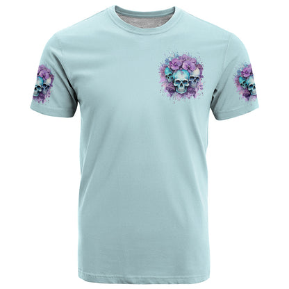 Flower Skull Angel T-Shirt The Good Girl In Me Got Tired Of The Bullshit Graphic Tee
