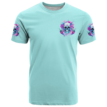 Flower Skull Angel T-Shirt I'm A Bitch With A Flow Bullshit Tolerance Graphic Tee