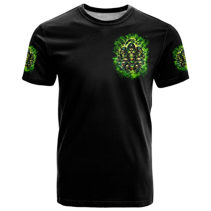 Flame Skull T-Shirt I Have 3 Sides Quite Sweet Funny Crazy Graphic Tee