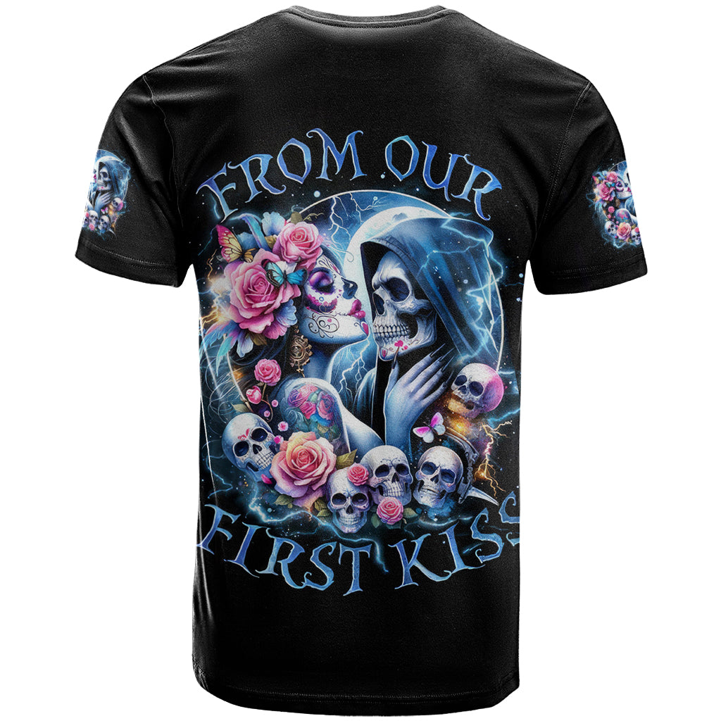 Couple Skull T-Shirt From Our Firse Kiss Graphic Tee