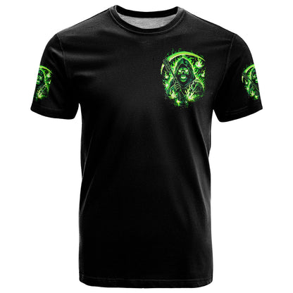 Flame Reaper Skull T-Shirt Stop Asking Why I'm An Asshole I Don't Ask Why You So Stupid Graphic Tee