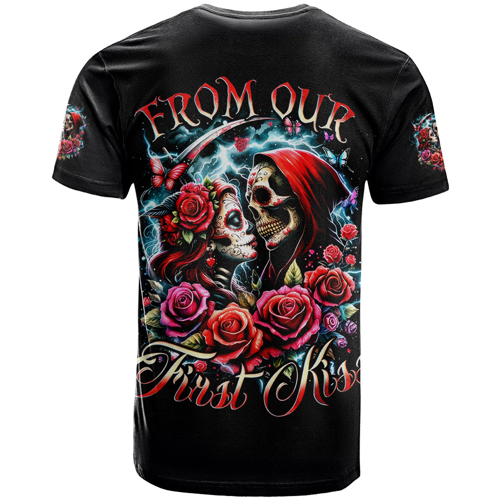 Couple Skull T-Shirt From Our Firse Kiss Graphic Tee