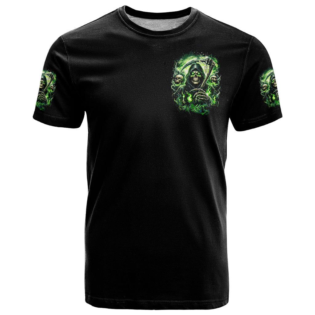 Flame Reaper Skull T-Shirt I'm Not Anti Social I'm Just Not User Friendly Graphic Tee