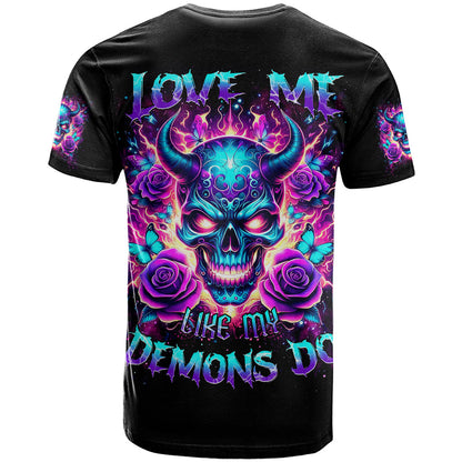 Thunder Skull T-Shirt Love Me Like My Demons Do Graphic Tee
