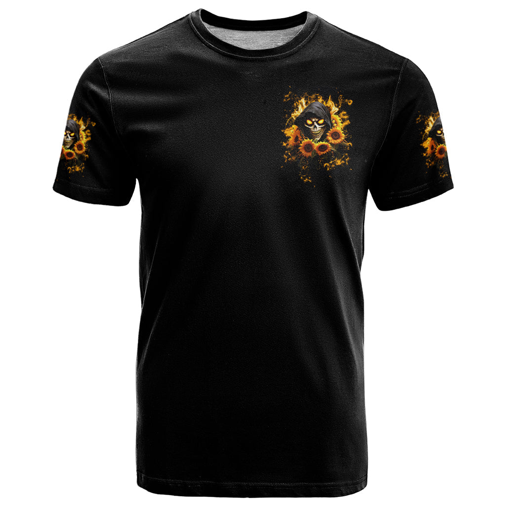 Sunflower Skull T-Shirt Assuming I Was Like Most Girls Was Your First Mistake Graphic Tee