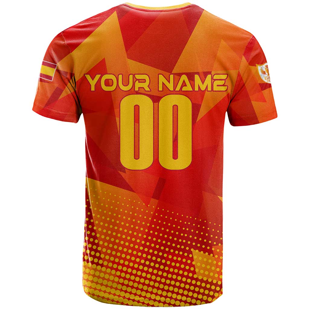 Personalized Spain Football 2024 T-Shirt Trophy Wing Style Graphic Tee