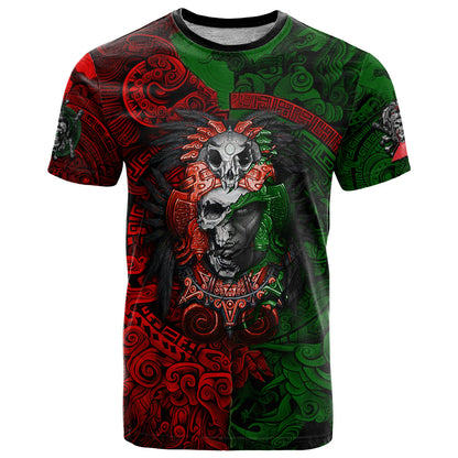Skulls Aztec Warriors T-Shirt Graphic Tee