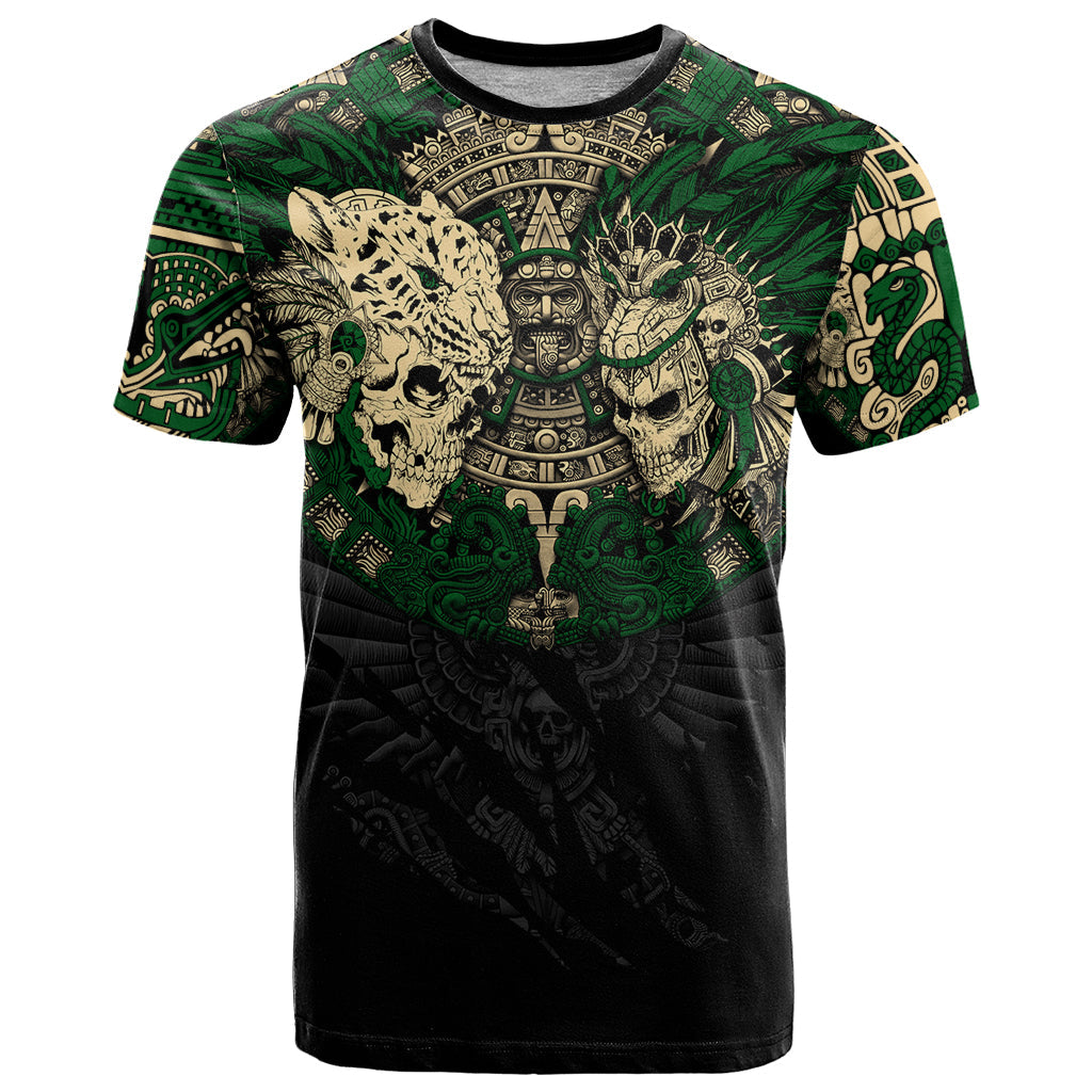 Aztec Warrior Skulls T-Shirt Graphic Tee