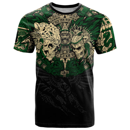 Aztec Warrior Skulls T-Shirt Graphic Tee