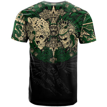 Aztec Warrior Skulls T-Shirt Graphic Tee