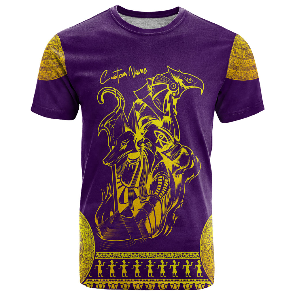Anubis and Horus T-Shirt Egyptian God Purple Graphic Tee
