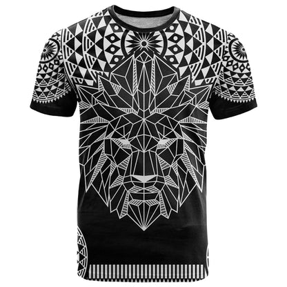 Geometric Head Lion T-Shirt Graphic Tee