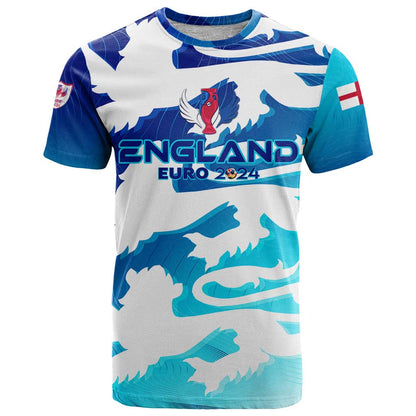 Personalized England Football 2024 T-Shirt Trophy Wing Style Graphic Tee