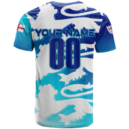 Personalized England Football 2024 T-Shirt Trophy Wing Style Graphic Tee