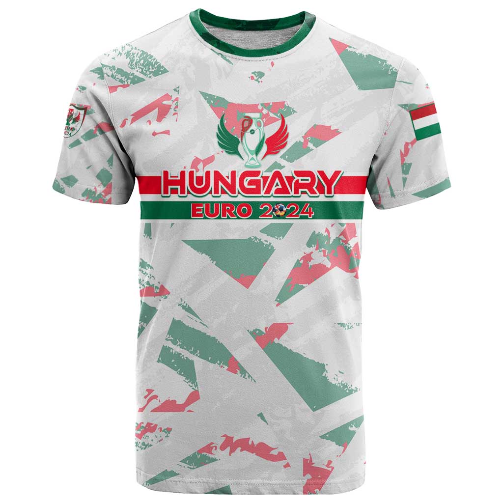 Personalized Hungary Football 2024 T-Shirt Trophy Wing Style Graphic Tee